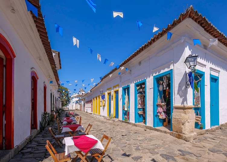 Colourful street in Paraty, Brazil