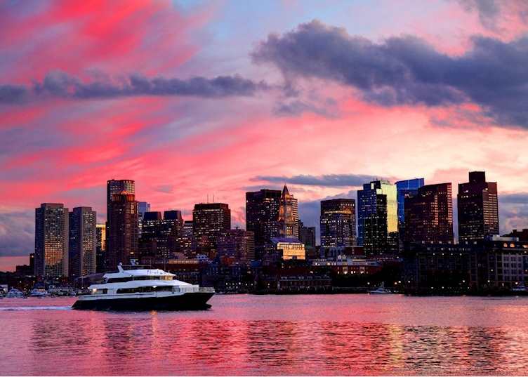 Sunset sightseeing cruise, Boston Harbor