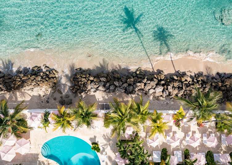 Aerial View, Cobblers Cove Beach, Barbados 