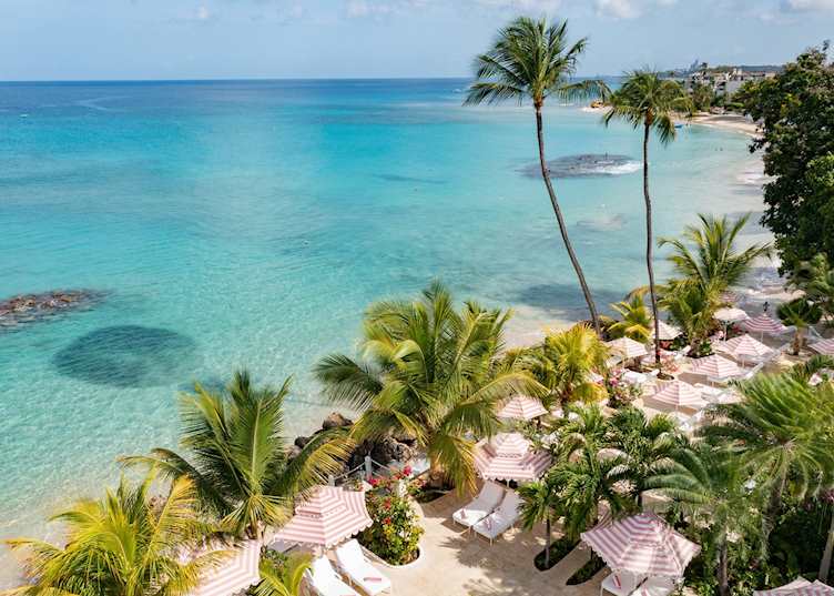 Aerial View, Cobblers Cove Beach, Barbados 