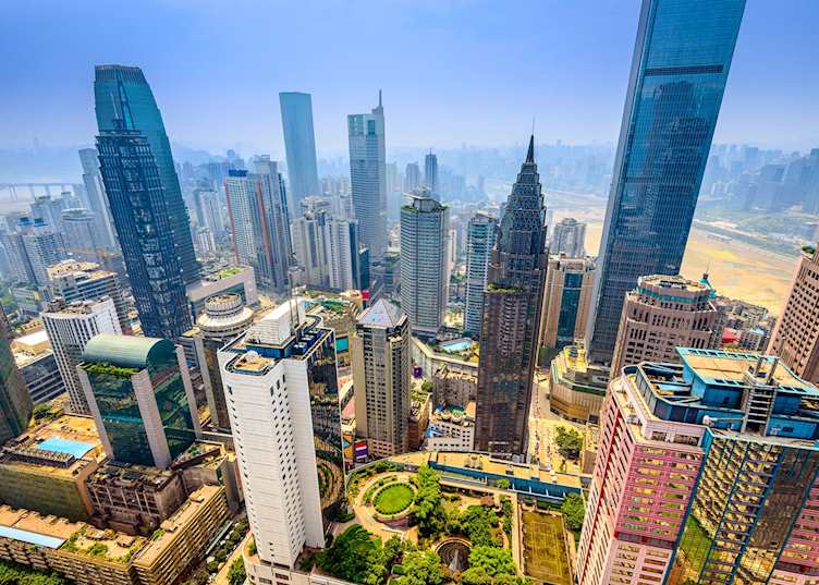 Aerial view of Chongqing