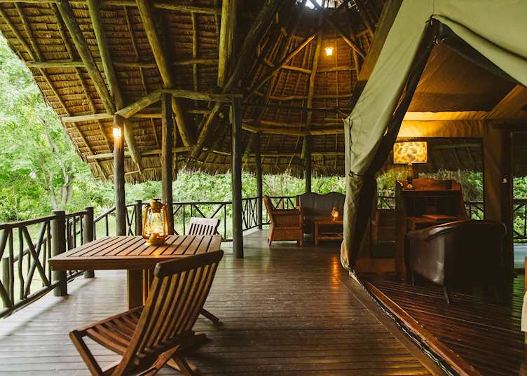 Rufiji River Camp, Viewing Deck from Tent 