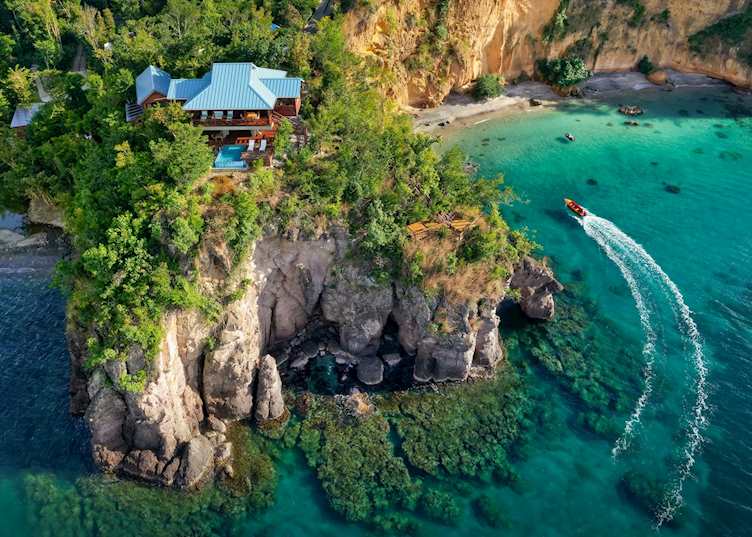 Secret Bay Aerial with Secret Beach 
