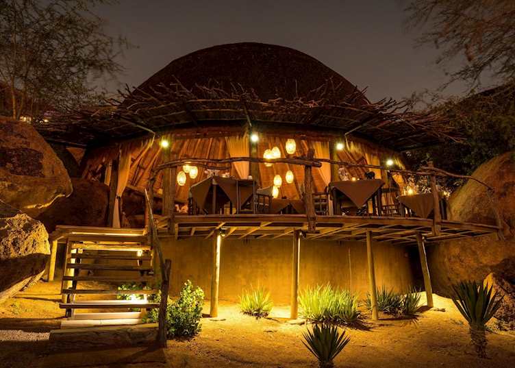 Dining at Camp Kipwe, Damaraland, Namibia