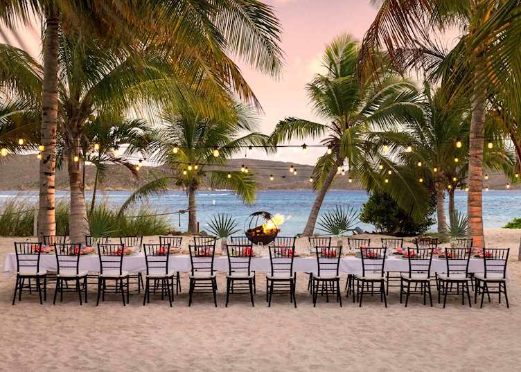 Palm beach dining, Necker Island