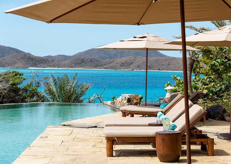 The Great House pool, Necker Island