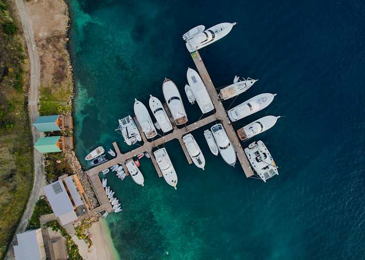 Aerial view, Bitter End Yacht Club