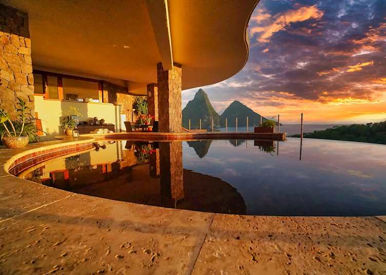 Pool with a view, Jade Mountain 