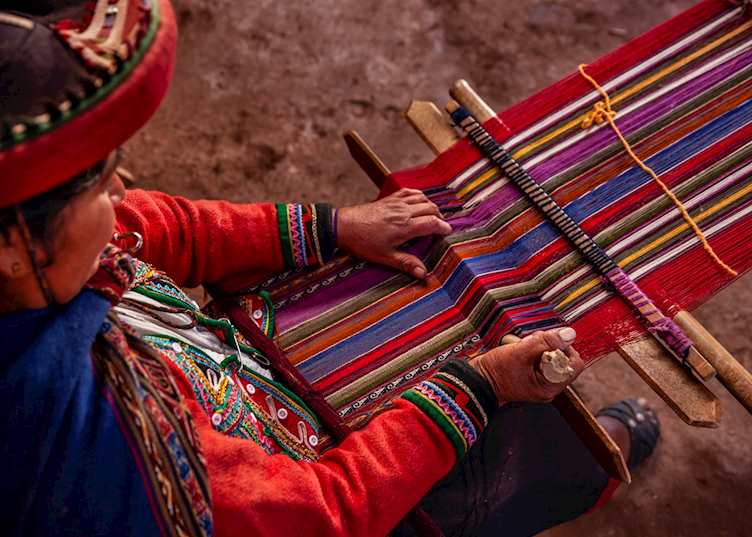 Woman weaving, Sacred Valley