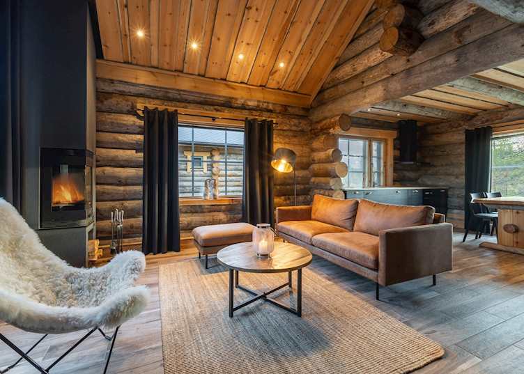 Riverside log cabin, Wilderness Hotel Muotka (credit: Wilderness Hotels)