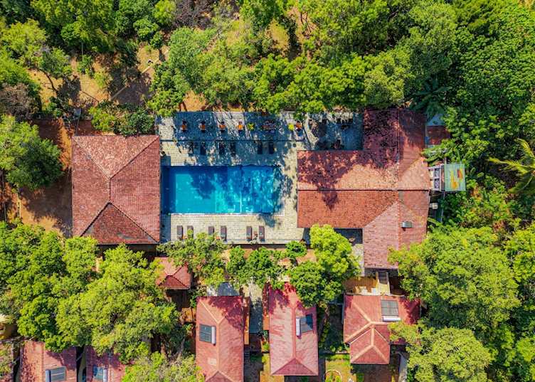 Aerial view, Lake Lodge Boutique Hotel