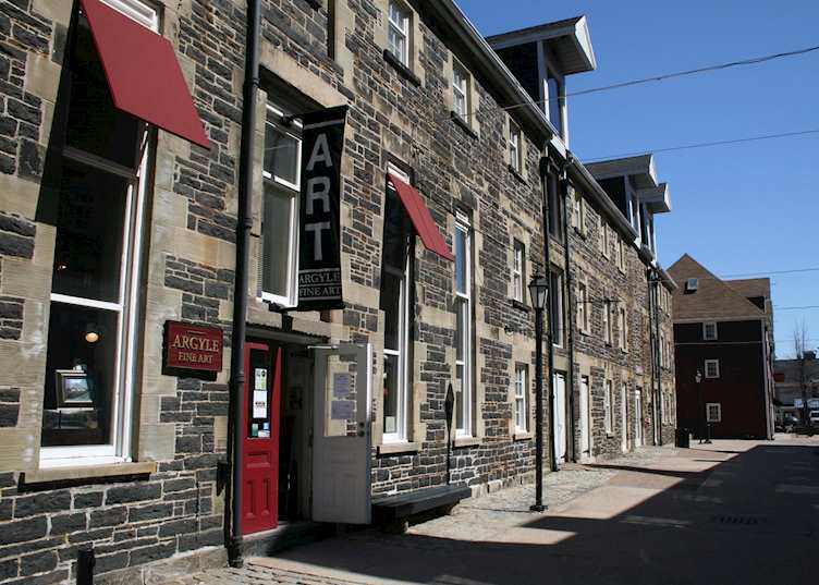 Heritage buildings on the old town waterfront, Halifax