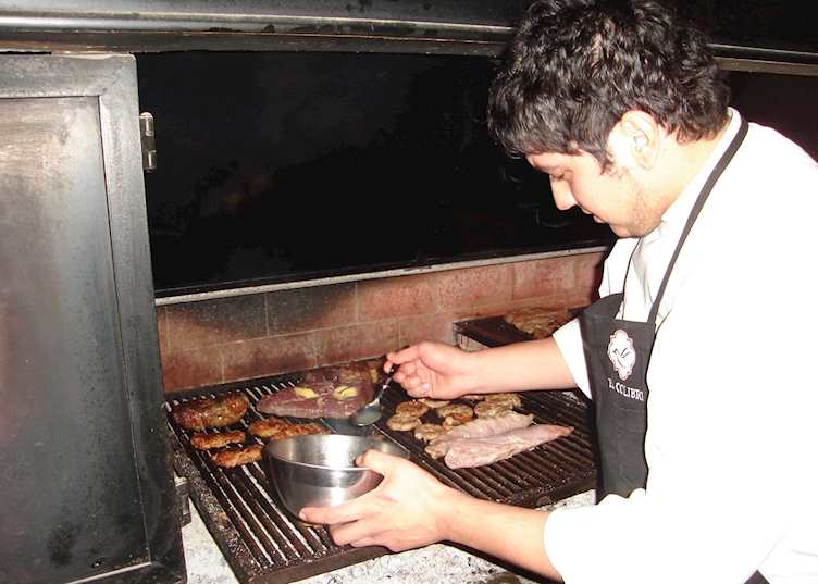 Meat cooked to perfection at Estancia El Colibri