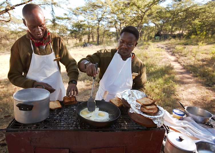 Breakfast at Olakira Mobile Camp, Serengeti National Park