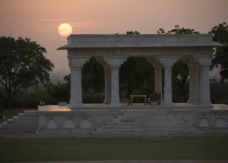 Gardens at sunset, Umaid Bhawan Palace, Jodhpur