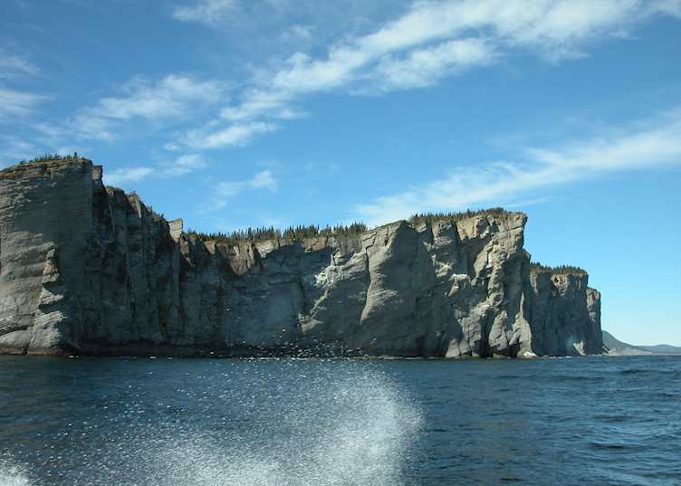 The cliffs of Forillon National Park near Gaspé