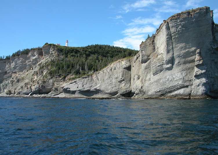 The cliffs of Forillon National Park near Gaspé