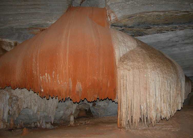 Stalactite in cave at Chapada Diamantina