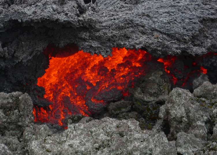 Impressive lava flows at Volcano Payaca