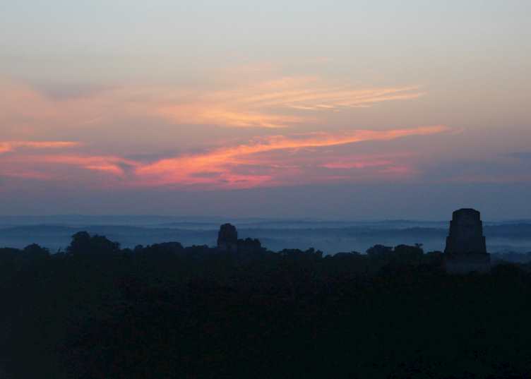 Sunrise over Tikal