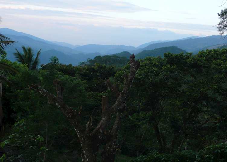 Scenic views of Honduran countryside near Copán