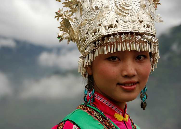 Zhuang Minority Girl, Longji