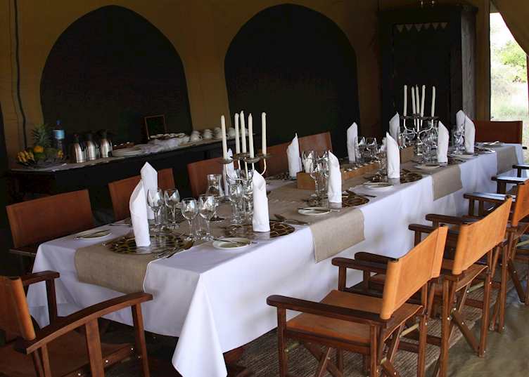 Dining tent, Lemala Serengeti Camp