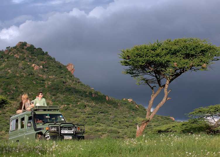 Driving in Ol Lentille Conservancy, Kenya