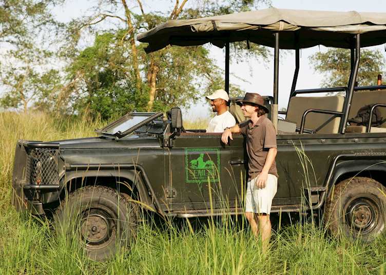Game viewing vehicle, Semliki Safari Lodge