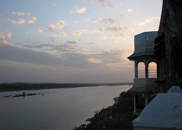 View of the Narmada river from the fort