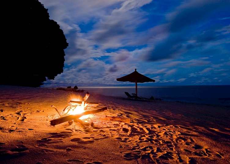 Campfire on the beach