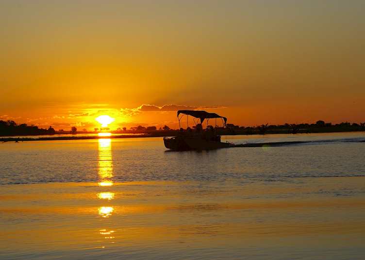 Sunset cruise along the Chobe River