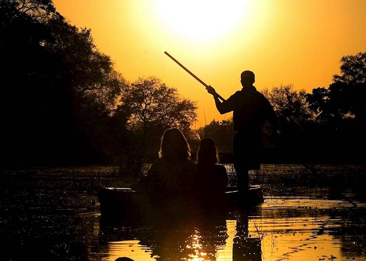 Sunset mokoro trip