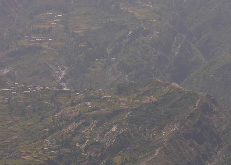 Terraced view of local villages from Leti