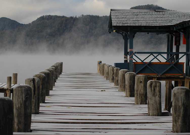 Morning frost at Hosteria Las Balsas, Bariloche