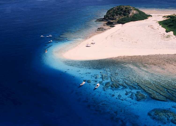 Aerial view of Zamami Island