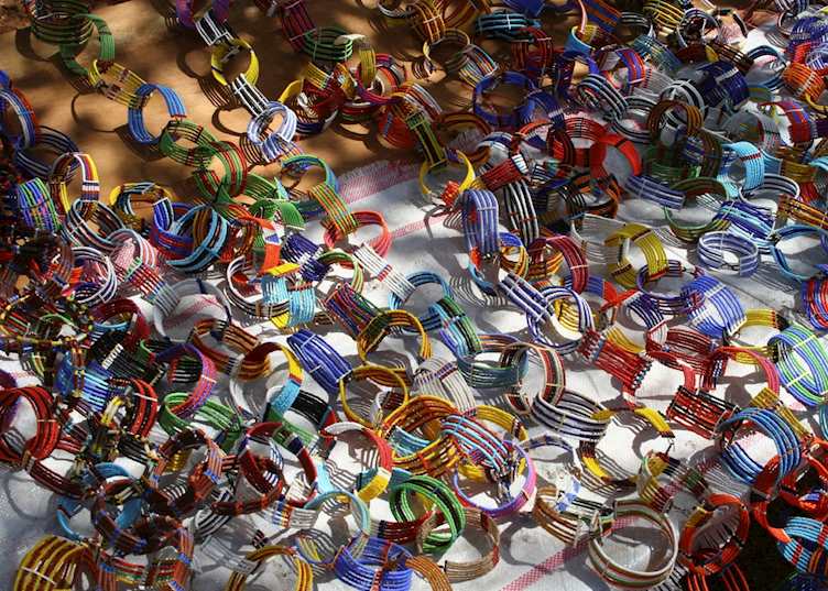 Maasai bracelets for sale in Karatu