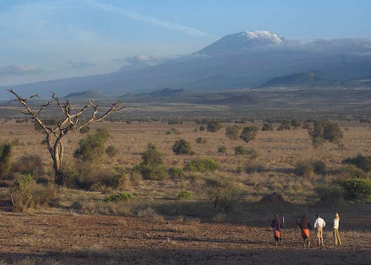Enjoying the views of Kilimanjaro