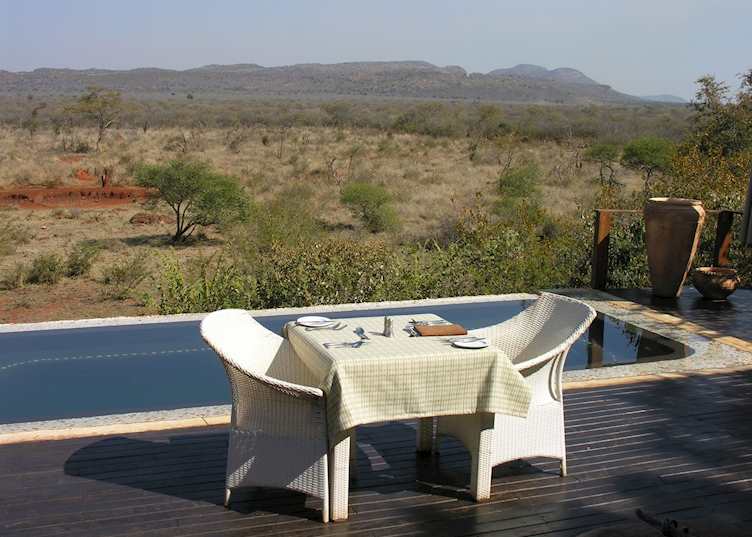 Deck area at Madikwe Hills Game Lodge