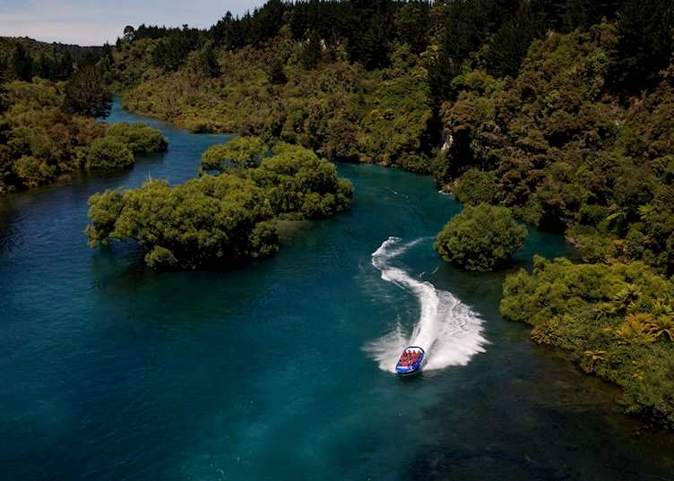 Huka Falls jet boat excursion, Lake Taupo