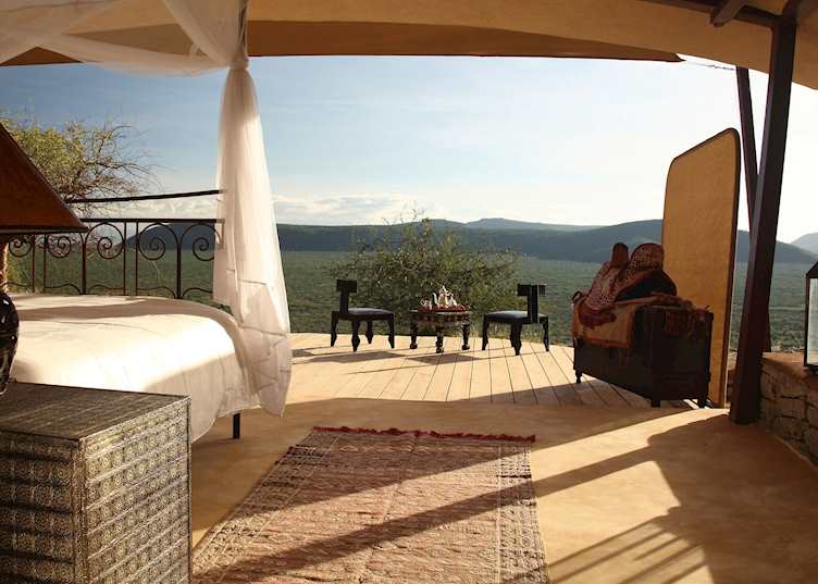 View from a bedroom at Saruni Samburu