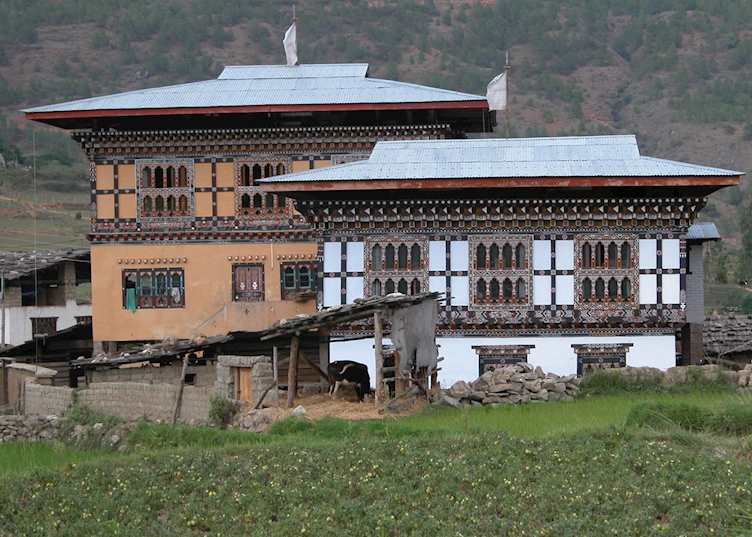 Village houses, Lobesa, near Wangdi
