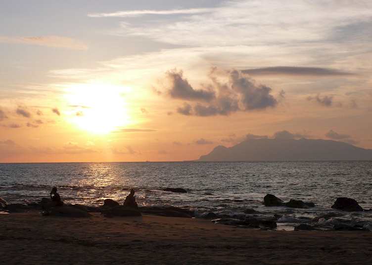 Sunset over Inakahama Beach, Yakushima