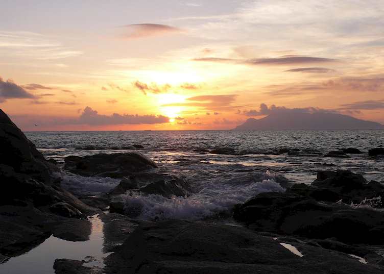 Sunset over Inakahama Beach, Yakushima