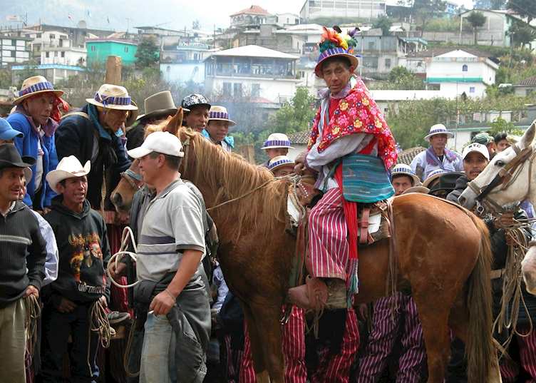 A Rider in the Annual El Dia de Todos los Santos Horse Race on Marking the Day of the Dead