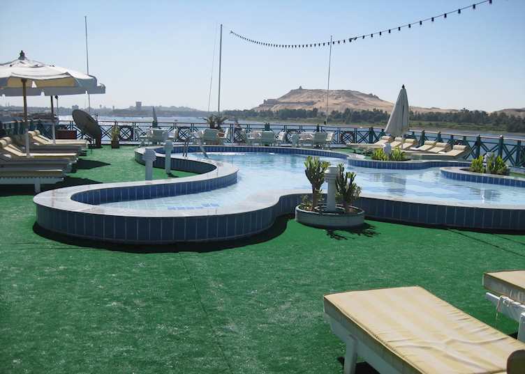 Pool area, M/S Sonesta Moon Goddess, Aswan