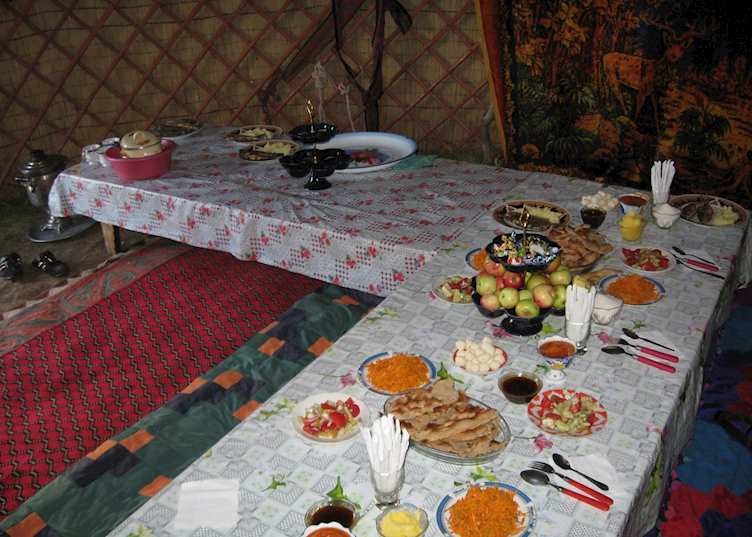 Dinner at Song-Kul Lake