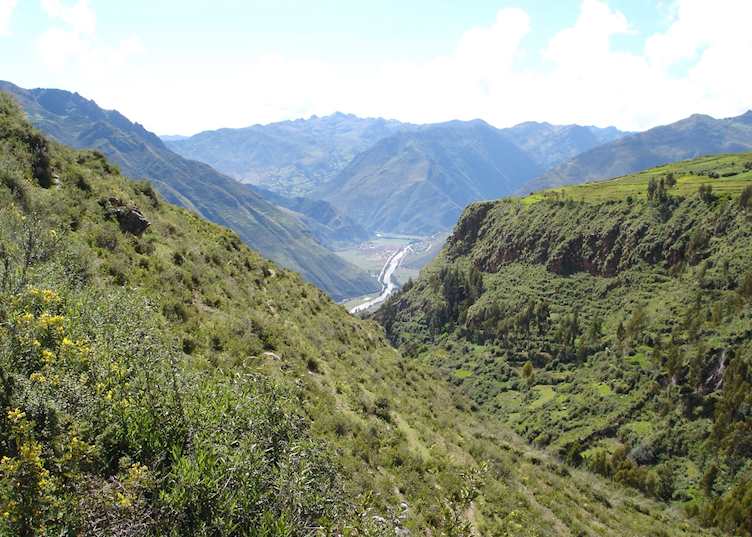 Views of the Sacred Valley from the Huchuy Qosqo trek