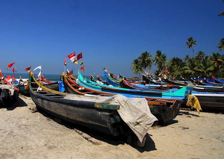 Small fishing village near Cochin, India