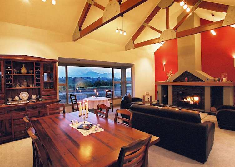 Living and dining area, Taranaki Country Lodge, Taranaki